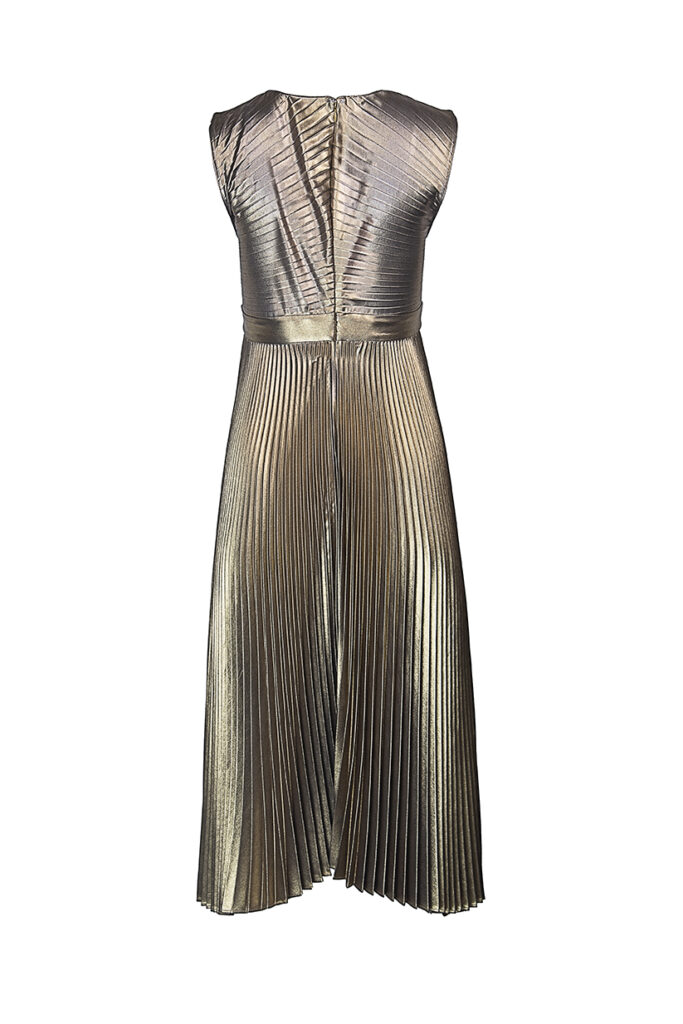 Metallic Pleated Dress – The Fixx Collective